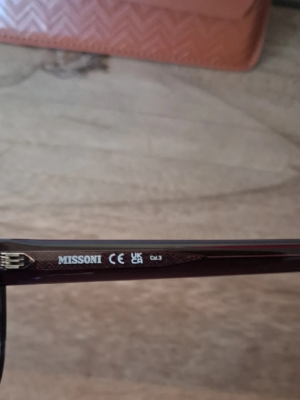 Missoni Tortoiseshell Sunglasses With A Leather Case
